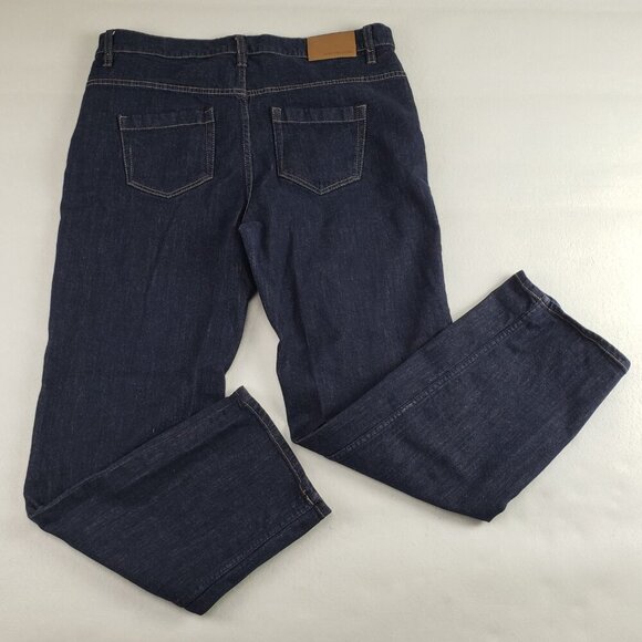 Dorothee Schumacher Straight Leg Jean Womens 5 US 10 Blue Dark Wash High Rise - Picture 4 of 13